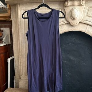 Ann Taylor Sleeveless Dark Navy Midi Dress